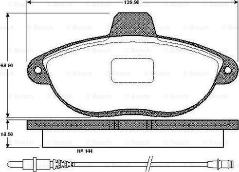 BOSCH 0 986 TB2 295 - Гальмівні колодки, дискові гальма autozip.com.ua