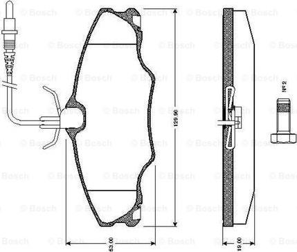 BOSCH 0 986 TB2 296 - Гальмівні колодки, дискові гальма autozip.com.ua