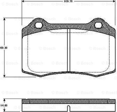 BOSCH 0 986 TB2 244 - Гальмівні колодки, дискові гальма autozip.com.ua