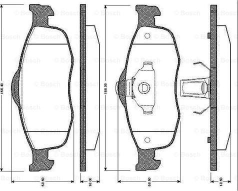 BOSCH 0 986 TB2 240 - Гальмівні колодки, дискові гальма autozip.com.ua