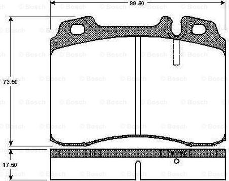 BOSCH 0 986 TB2 203 - Гальмівні колодки, дискові гальма autozip.com.ua