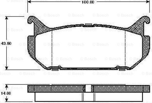 BOSCH 0 986 TB2 230 - Гальмівні колодки, дискові гальма autozip.com.ua