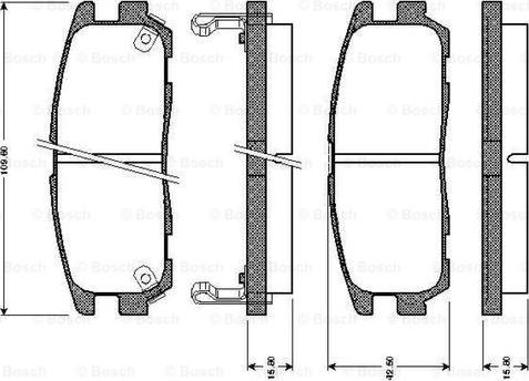 BOSCH 0 986 TB2 237 - Гальмівні колодки, дискові гальма autozip.com.ua