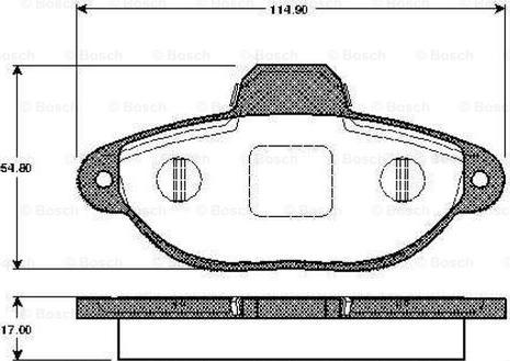 BOSCH 0 986 TB2 225 - Гальмівні колодки, дискові гальма autozip.com.ua