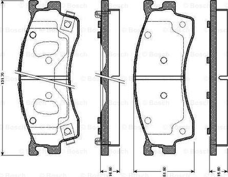 BOSCH 0 986 TB2 227 - Гальмівні колодки, дискові гальма autozip.com.ua