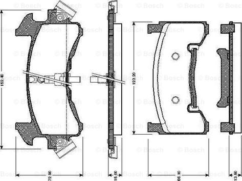 BOSCH 0 986 TB2 270 - Гальмівні колодки, дискові гальма autozip.com.ua