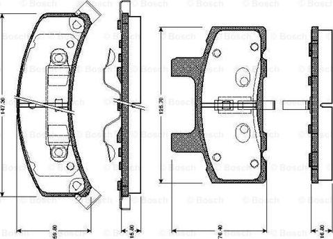 BOSCH 0 986 TB2 271 - Гальмівні колодки, дискові гальма autozip.com.ua