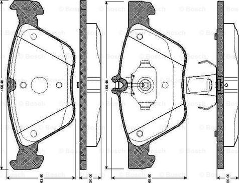 BOSCH 0 986 TB2 748 - Гальмівні колодки, дискові гальма autozip.com.ua