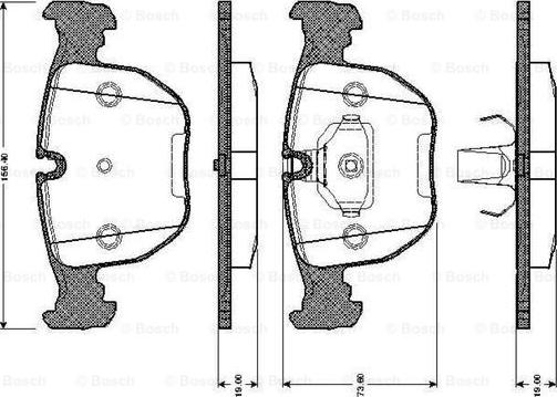 BOSCH 0 986 TB2 743 - Гальмівні колодки, дискові гальма autozip.com.ua