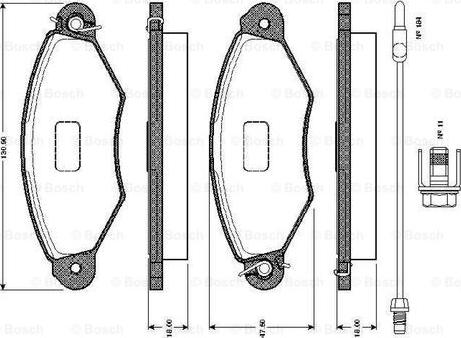 BOSCH 0 986 TB2 761 - Гальмівні колодки, дискові гальма autozip.com.ua