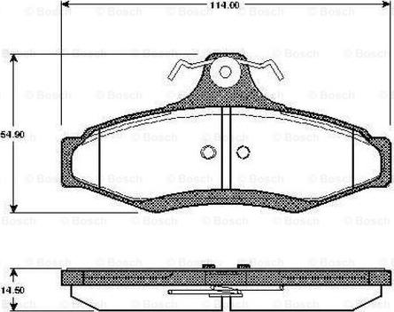 BOSCH 0 986 TB2 762 - Гальмівні колодки, дискові гальма autozip.com.ua