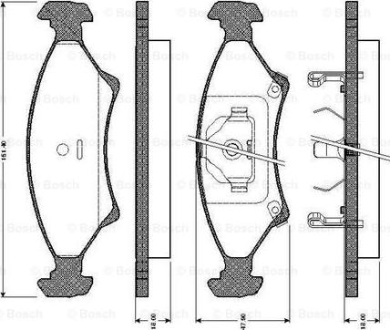 BOSCH 0 986 TB2 716 - Гальмівні колодки, дискові гальма autozip.com.ua