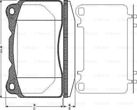 BOSCH 0 986 TB2 770 - Гальмівні колодки, дискові гальма autozip.com.ua