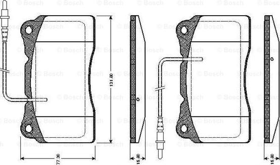 BOSCH 0 986 TB2 771 - Гальмівні колодки, дискові гальма autozip.com.ua