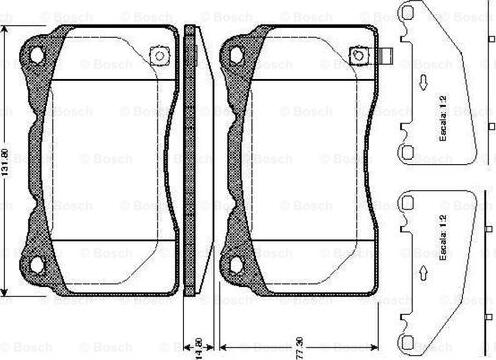 BOSCH 0 986 TB2 773 - Гальмівні колодки, дискові гальма autozip.com.ua