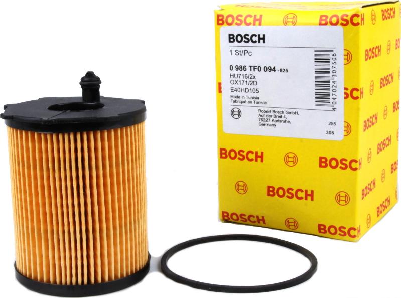 BOSCH 0 986 TF0 094 - Масляний фільтр autozip.com.ua