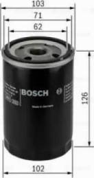 BOSCH 0 986 TF0 036 - Паливний фільтр autozip.com.ua