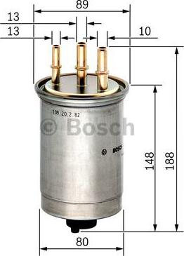 BOSCH 0 450 906 508 - Фильтр топл. FORD. JAGUAR. SSANGYONG пр-во Bosch autozip.com.ua