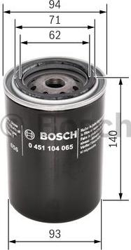 BOSCH 0 451 104 065 - Масляний фільтр autozip.com.ua