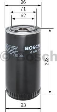 BOSCH 0 451 104 015 - Масляний фільтр autozip.com.ua