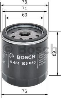 BOSCH 0 451 103 050 - Масляний фільтр autozip.com.ua