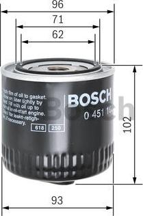 BOSCH 0 451 103 062 - Масляний фільтр autozip.com.ua