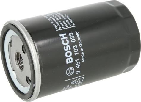 BOSCH 0 451 103 033 - Масляний фільтр autozip.com.ua