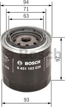 BOSCH 0 451 103 029 - Масляний фільтр autozip.com.ua