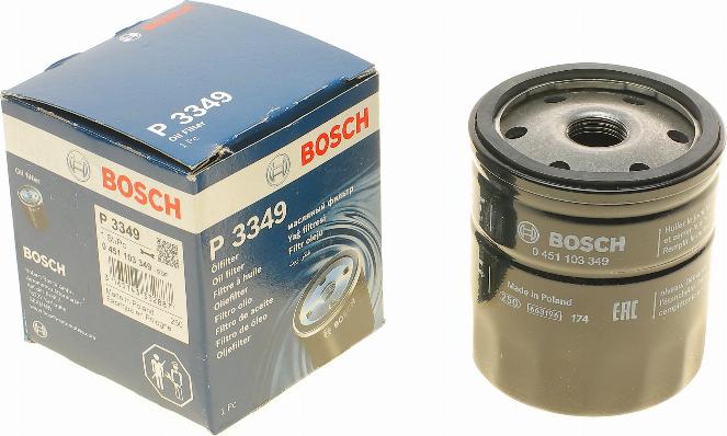 BOSCH 0 451 103 349 - Масляний фільтр autozip.com.ua