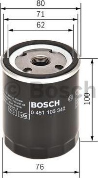 BOSCH 0 451 103 342 - Фільтр оливи autozip.com.ua