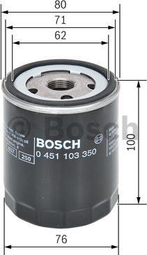 BOSCH 0 451 103 350 - Масляний фільтр autozip.com.ua