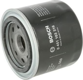 BOSCH 0 451 103 316 - Масляний фільтр autozip.com.ua