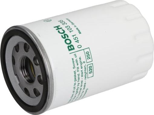BOSCH 0 451 103 335 - Масляний фільтр autozip.com.ua