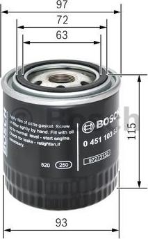 BOSCH 0 451 103 330 - Масляний фільтр autozip.com.ua
