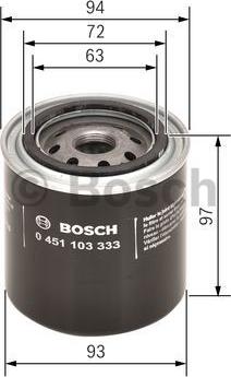 BOSCH 0 451 103 333 - Масляний фільтр autozip.com.ua