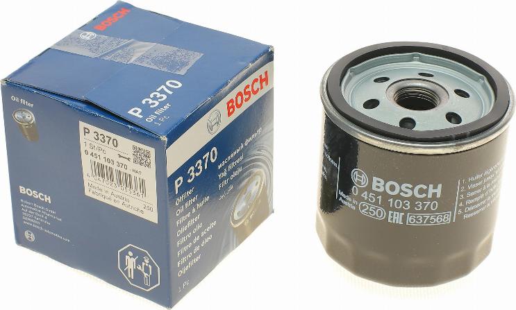 BOSCH 0 451 103 370 - Масляний фільтр autozip.com.ua