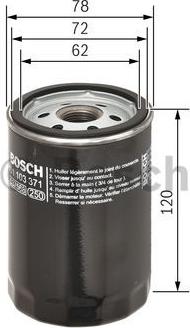BOSCH 0 451 103 371 - Масляний фільтр autozip.com.ua