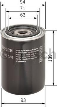 BOSCH 0 451 103 238 - Масляний фільтр autozip.com.ua