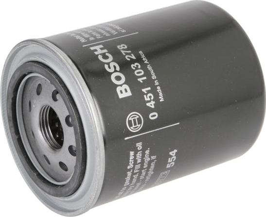 BOSCH 0 451 103 278 - Масляний фільтр autozip.com.ua