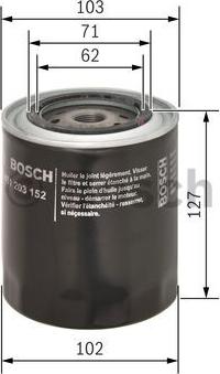 BOSCH 0 451 203 152 - Масляний фільтр autozip.com.ua
