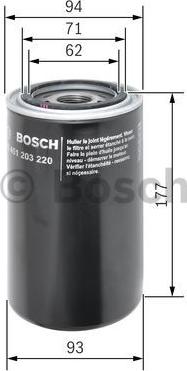 BOSCH 0 451 203 220 - Масляний фільтр autozip.com.ua