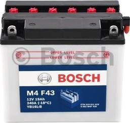 BOSCH 0 092 M4F 430 - Стартерна акумуляторна батарея, АКБ autozip.com.ua