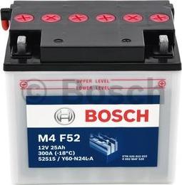 BOSCH 0 092 M4F 520 - Стартерна акумуляторна батарея, АКБ autozip.com.ua