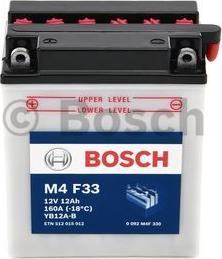 BOSCH 0 092 M4F 330 - Стартерна акумуляторна батарея, АКБ autozip.com.ua