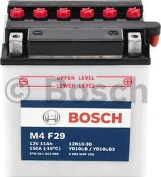 BOSCH 0 092 M4F 290 - Стартерна акумуляторна батарея, АКБ autozip.com.ua