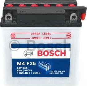 BOSCH 0 092 M4F 250 - Стартерна акумуляторна батарея, АКБ autozip.com.ua