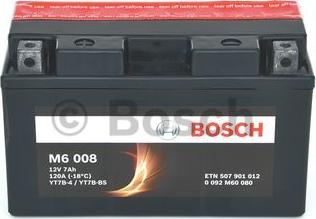 BOSCH 0 092 M60 080 - Стартерна акумуляторна батарея, АКБ autozip.com.ua