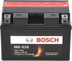 BOSCH 0 092 M60 160 - Стартерна акумуляторна батарея, АКБ autozip.com.ua