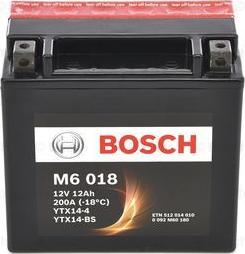 BOSCH 0 092 M60 180 - Стартерна акумуляторна батарея, АКБ autozip.com.ua