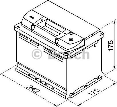 BOSCH 0 092 S50 040 - АКБ Bosch Silver S5 004 61Ah-600A -- 242x175x175 autozip.com.ua